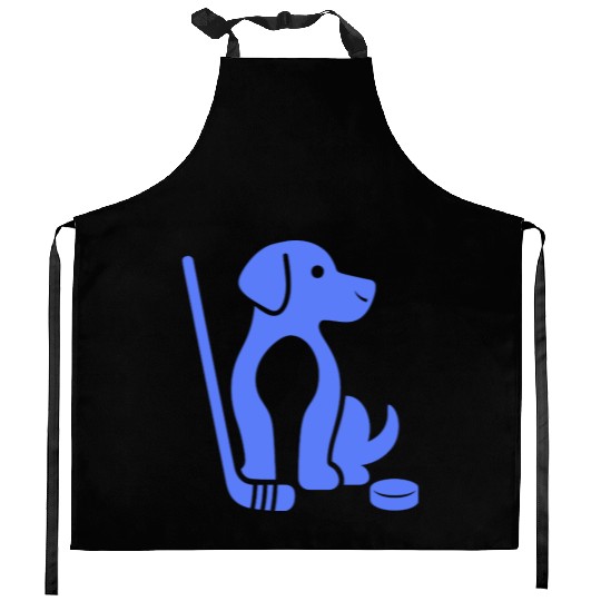 Dachshund Beagle hockey pet silhouette minimalist Kitchen Aprons