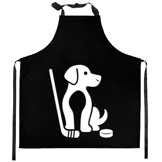 Dachshund Beagle hockey pet silhouette minimalist Kitchen Aprons