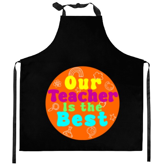 Colorful Teacher Appreciation Circular Kitchen Aprons