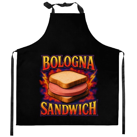 Bologna Sandwich Favorite Food Weird 90s Bologna Kitchen Aprons