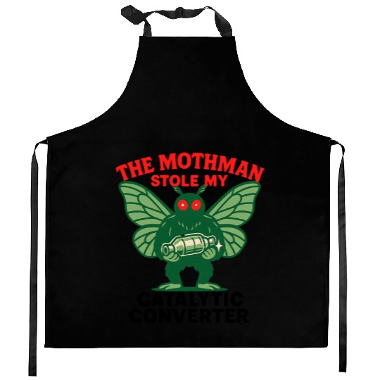 The Mothman Stole My Catalytic Converter – Green M Kitchen Aprons
