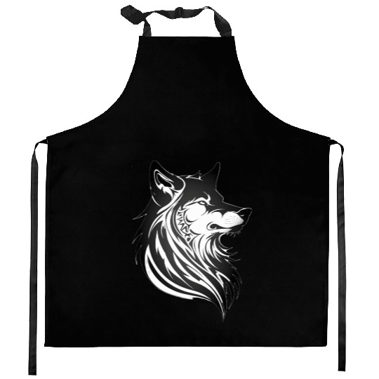 My Pack Is Imaginary - Lone Wolf Kitchen Aprons