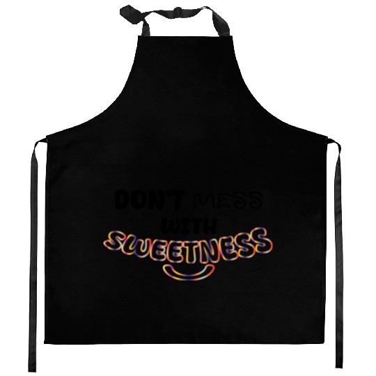 Colorful Sweetness Script Design Kitchen Aprons