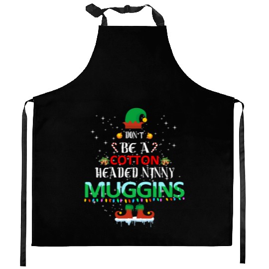 Elf Cotton Headed Muggins Christmas Gift Kitchen Aprons