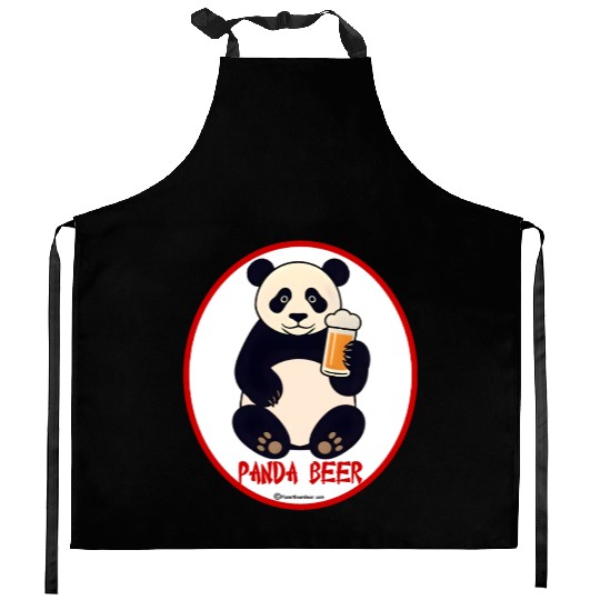 Panda Beer  Kitchen Aprons