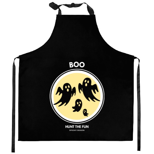 Boo Ghost Halloween Spooky Season Kitchen Aprons