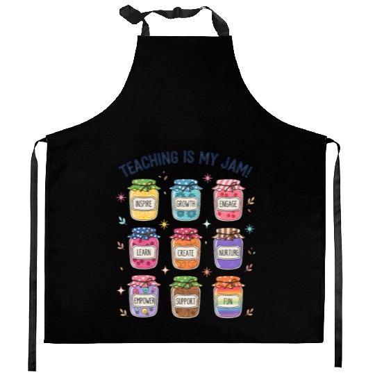 Teaching Is My Jam Cute Teacher Appreciation Kitchen Aprons