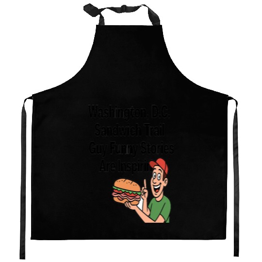 Washington DC Sandwich Throw Guy  Kitchen Aprons