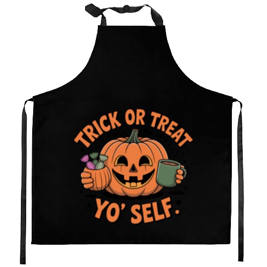 Trick or Treat Yo’ Self Kitchen Aprons