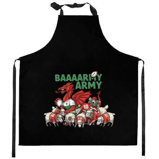 Dragon Rugby Fan Squad  Kitchen Aprons