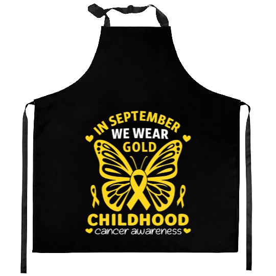 In September We Wear Gold , Childhood Cancer  Kitchen Aprons