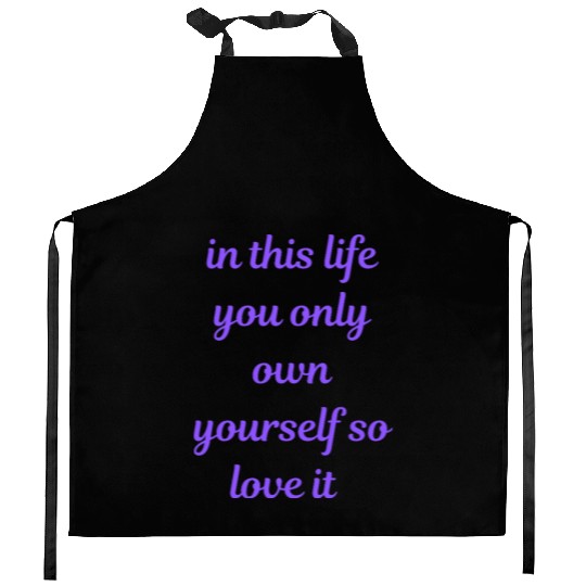 Bold Positive Quote Kitchen Aprons for Mindful Souls