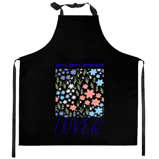 Wildflower Lover Floral Design Kitchen Aprons