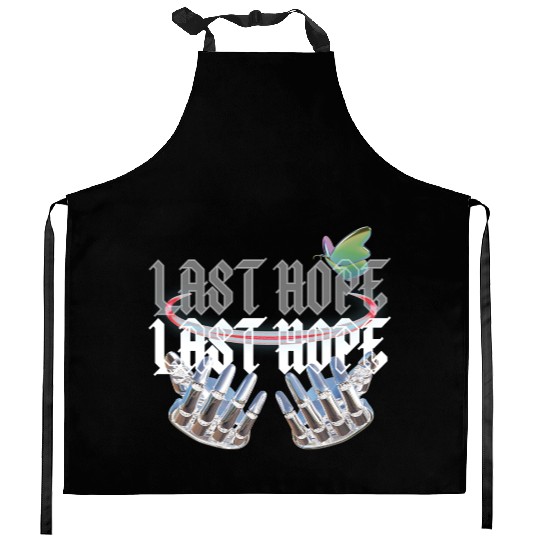 Last Hope Cyber Gothic Y2K Aesthetic Kitchen Aprons