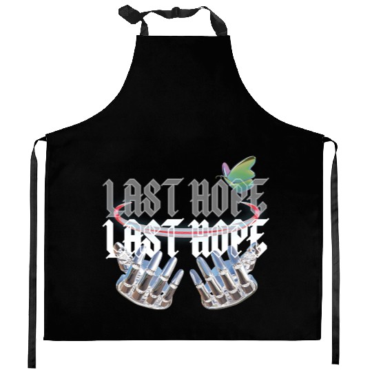 Last Hope Cyber Gothic Y2K Aesthetic Kitchen Aprons
