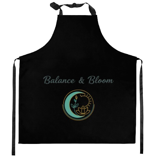 Balance and Bloom Spiritual Mandala Design Kitchen Aprons