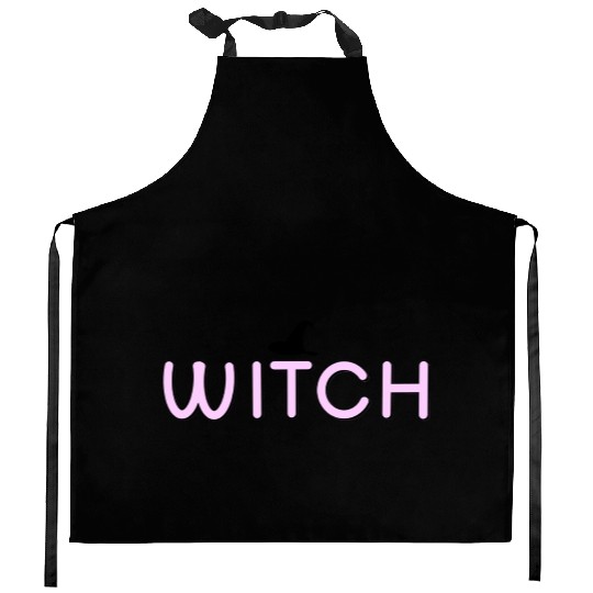 Enchanted Witchcraft Script Design Kitchen Aprons
