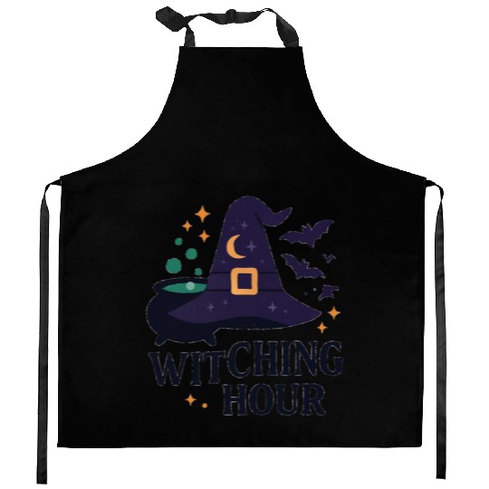 Witching Hour Night Scene Design Kitchen Aprons