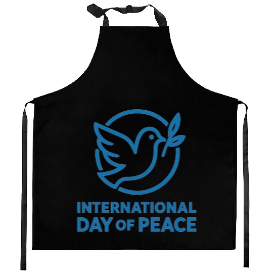 Peace Dove with Olive Branch Illustration Kitchen Aprons