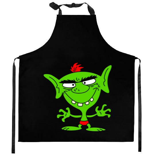 green goblin Kitchen Aprons