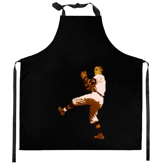 Baseball Pitcher Kitchen Aprons