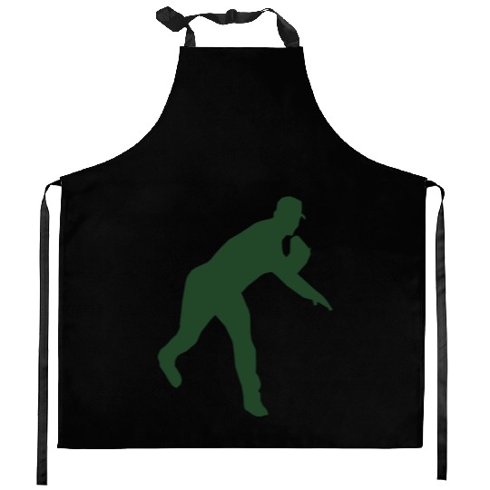 Baseball pitcher throwing a pitch Kitchen Aprons