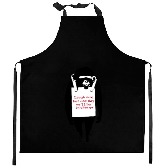 Banksy Laugh Now Monkey Kitchen Aprons