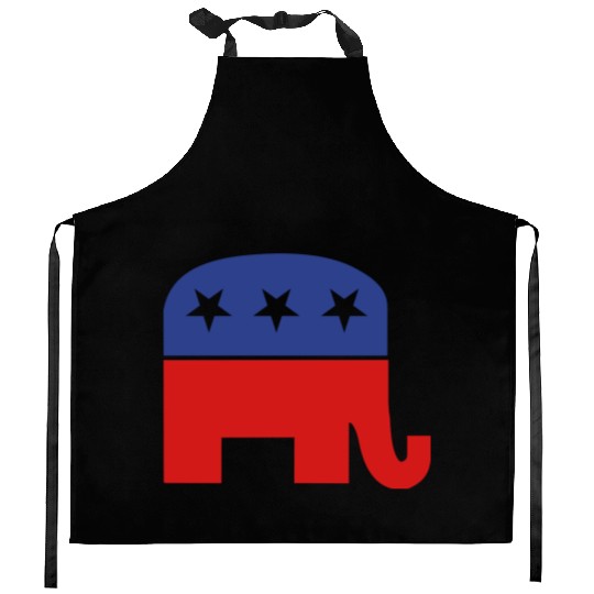 Republican elephant Kitchen Aprons
