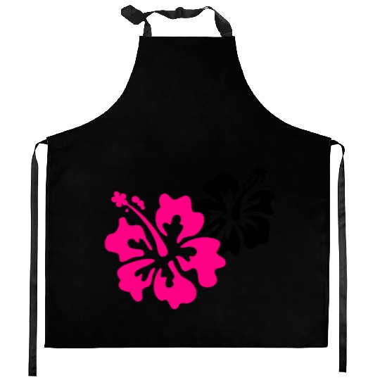 hibiscus flower Kitchen Aprons