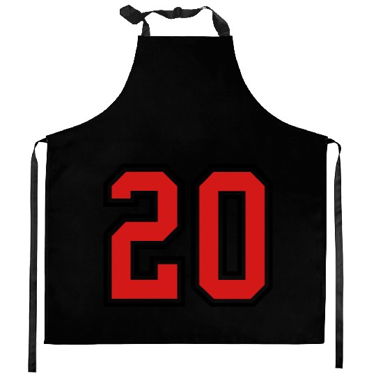 20 sports jersey football number Kitchen Aprons