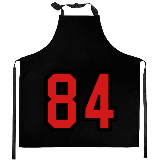 84 sports jersey football number Kitchen Aprons