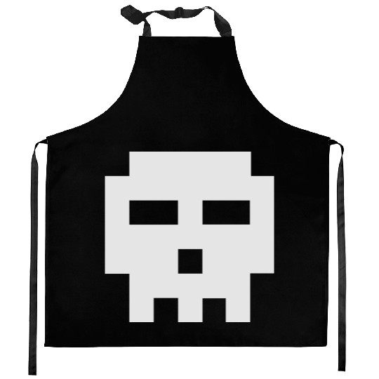 Scott Pilgrim 8-bit Skull Vector Kitchen Aprons