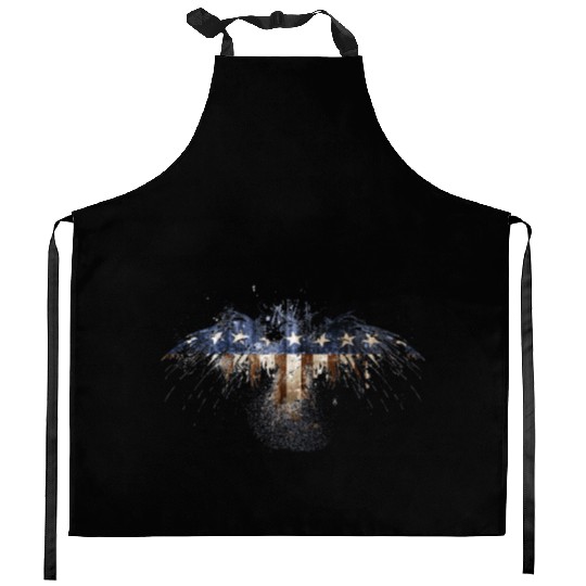 Bald Eagle US Flag Kitchen Aprons