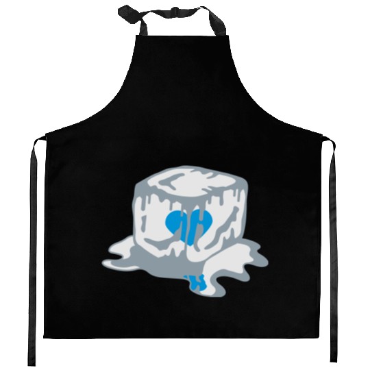 Ice Cube Heart Kitchen Aprons