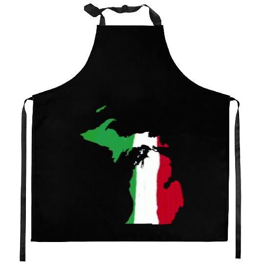 Michigan Italian Italy Flag Pride Kitchen Aprons