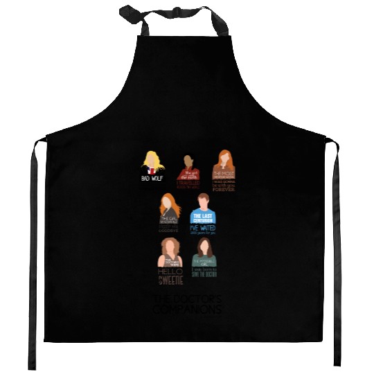 Doctor Who Companions (alternate version) Kitchen Aprons
