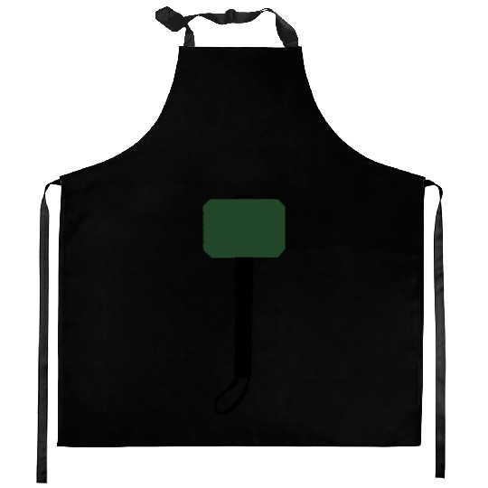 Thor Hammer Silhouette Kitchen Aprons