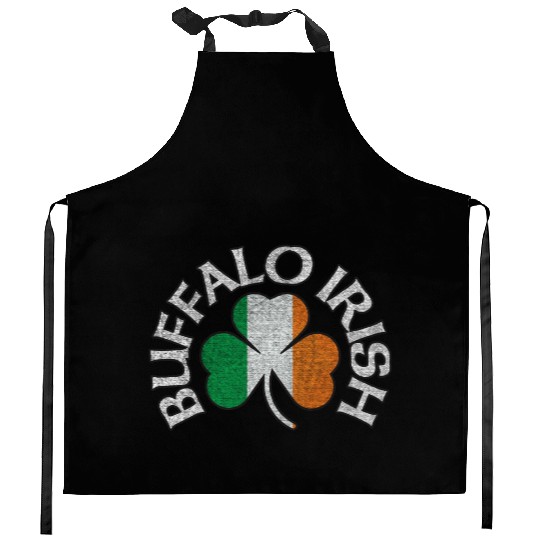 Buffalo Irish Shamrock Flag Clothing Kitchen Aprons