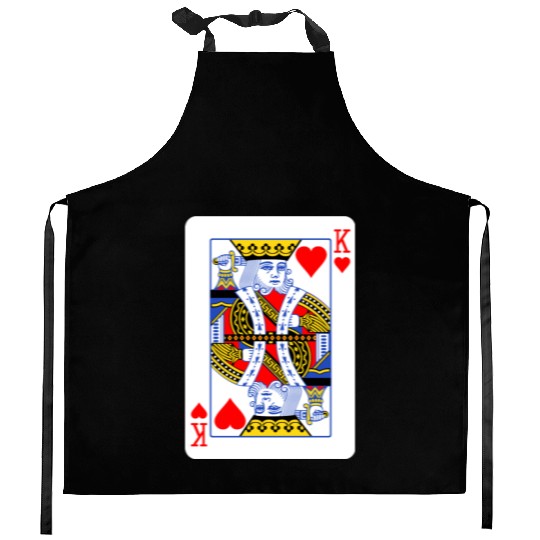 King Of Hearts Couple Kitchen Aprons