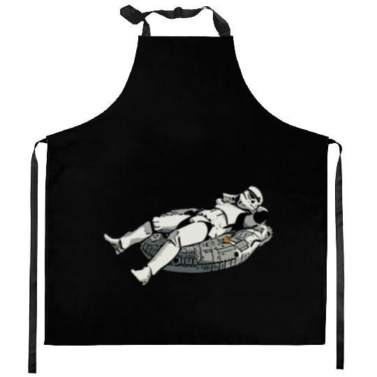 Star Wars stormtrooper relaxing Kitchen Aprons