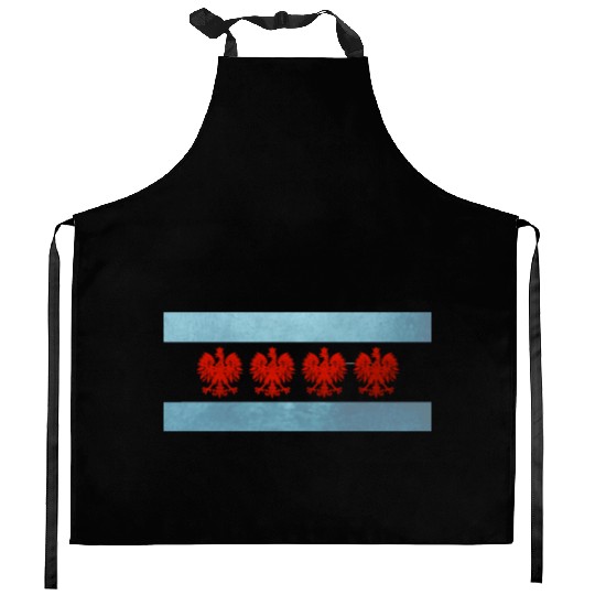 Chicago Polish Flag Kitchen Aprons