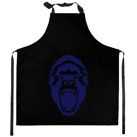 gorilla head wild animal Kitchen Aprons