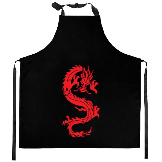 CHINESE DRAGON MMA Kitchen Aprons