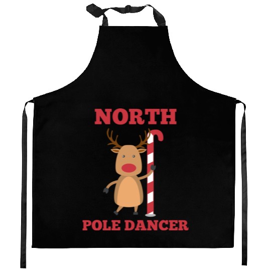 North Pole Dancer Kitchen Aprons