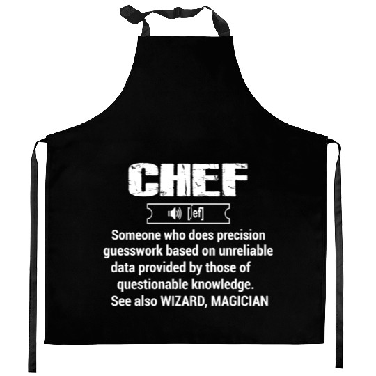 chef, chef funny, chef skull and cleavers, swedish Kitchen Aprons