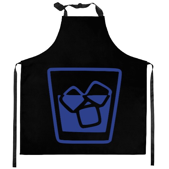 Alcohol and Ice Kitchen Aprons