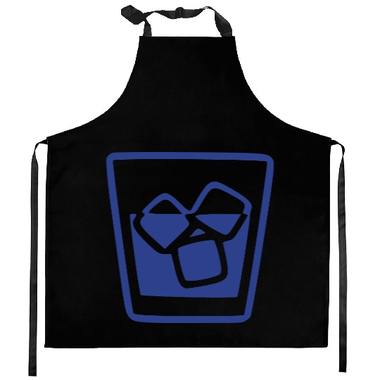 Alcohol and Ice Kitchen Aprons