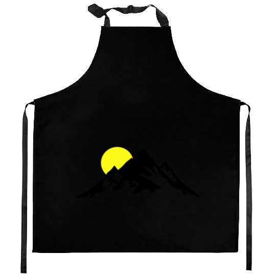 Moutain and Sunrise, Mountains Kitchen Aprons