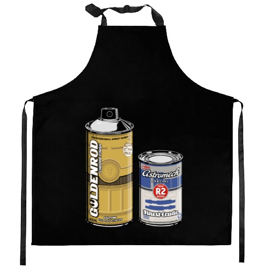 Funny Star Wars r2d2 and c3p0 parody Kitchen Aprons