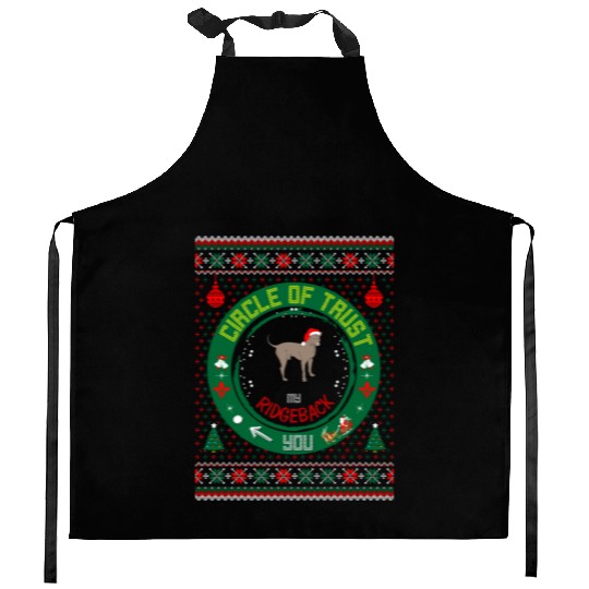 Circle Of Trust Ridgeback Christmas Ugly Sweater Kitchen Aprons